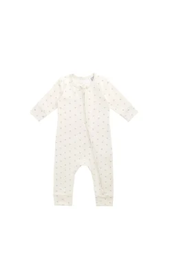 Organic Cotton Reese Zip Onepiece - Mon Amour Vintage Violet