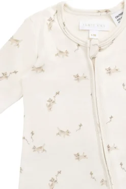 Organic Cotton Reese Zip Onepiece - Kitten and His Kites