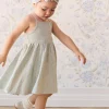 Organic Cotton Samantha Dress - Rose Floral Smoke