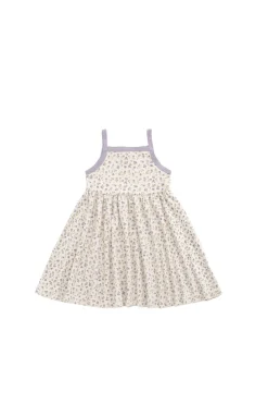 Organic Cotton Samantha Dress - Blueberry Field Raindrops