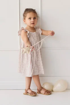 Organic Cotton Sienna Dress - Amber Floral Lilac Ash