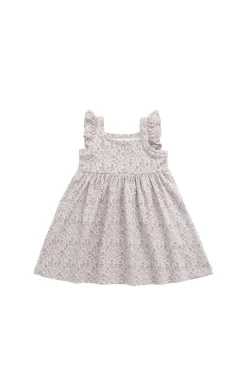 Organic Cotton Sienna Dress - Amber Floral Lilac Ash