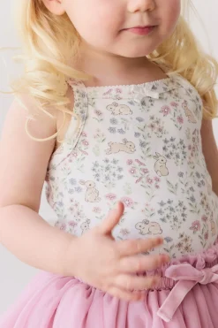 Organic Cotton Singlet - Penny's Egg Hunt Parisian Pink