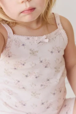 Organic Cotton Singlet - Sweet Pea Floral