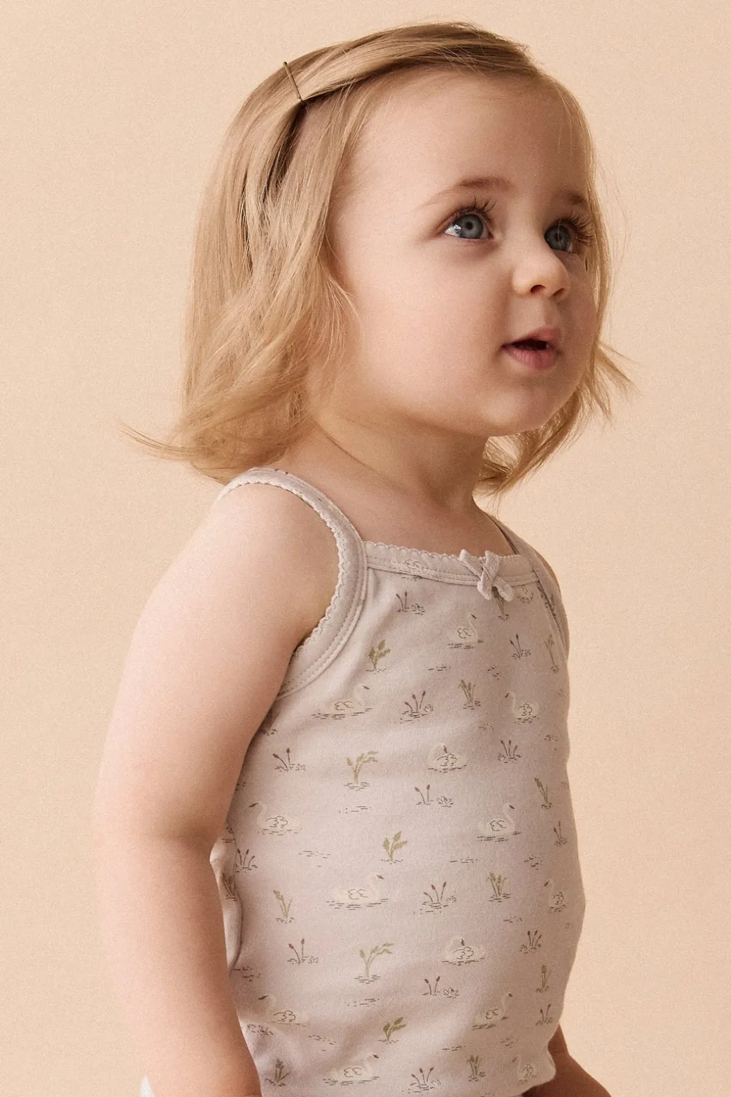 Organic Cotton Singlet - Swanning Dawn Blue