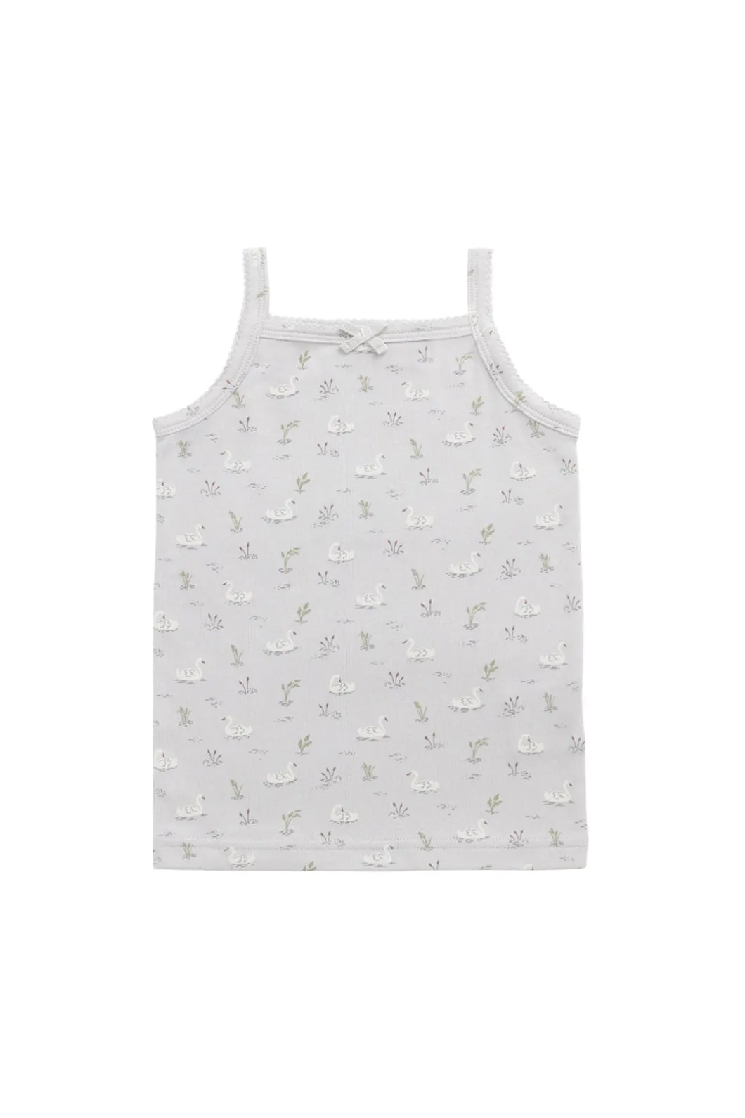 Organic Cotton Singlet - Swanning Dawn Blue