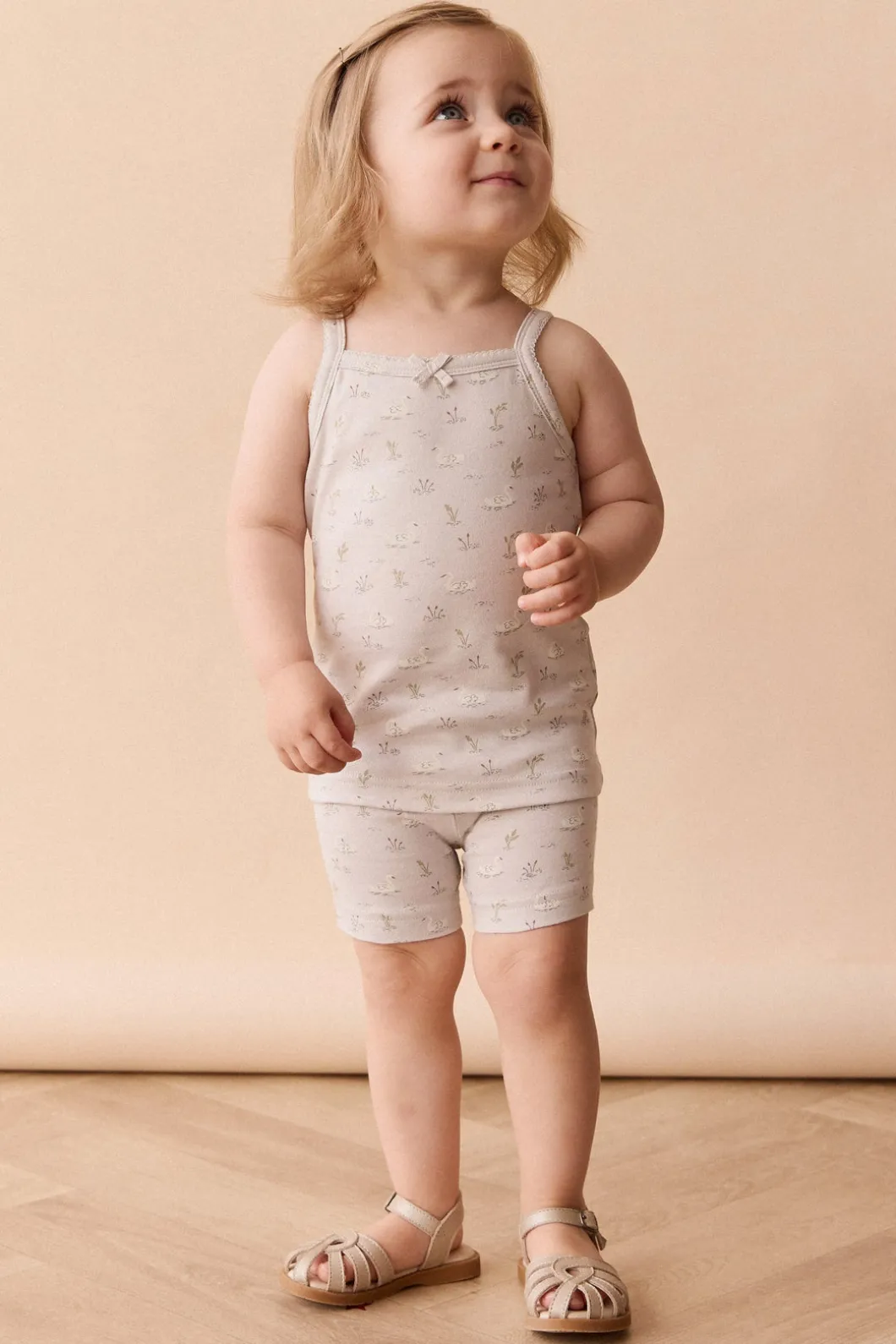 Organic Cotton Singlet - Swanning Dawn Blue