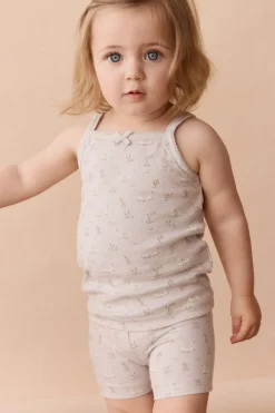 Organic Cotton Singlet - Swanning Dawn Blue
