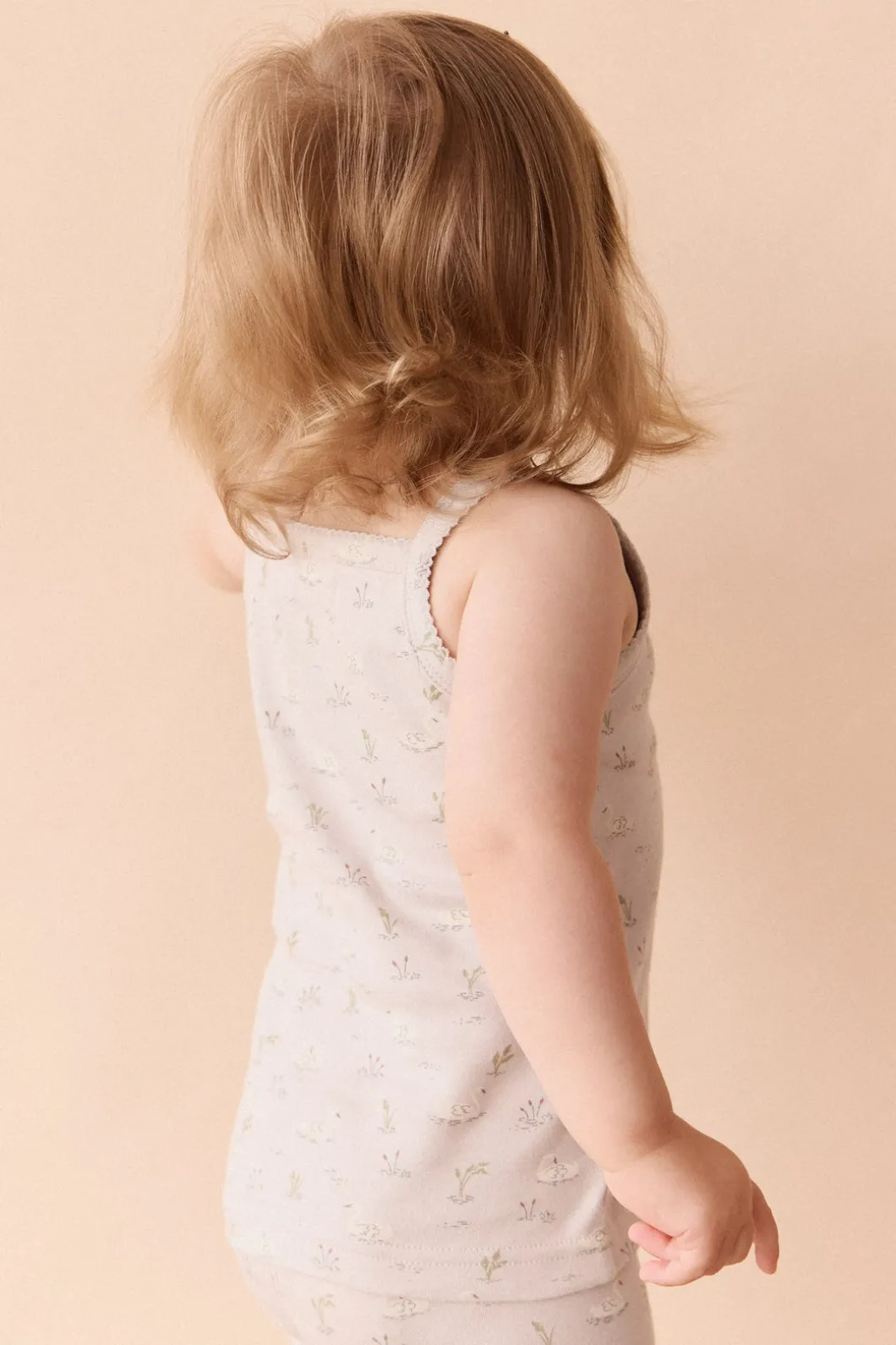 Organic Cotton Singlet - Swanning Dawn Blue