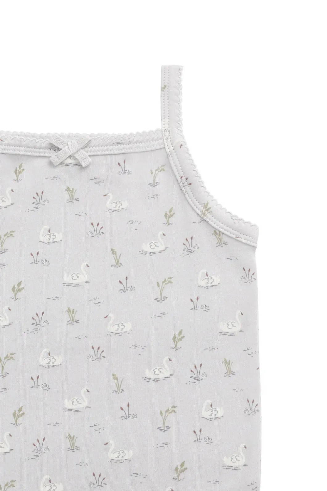 Organic Cotton Singlet - Swanning Dawn Blue