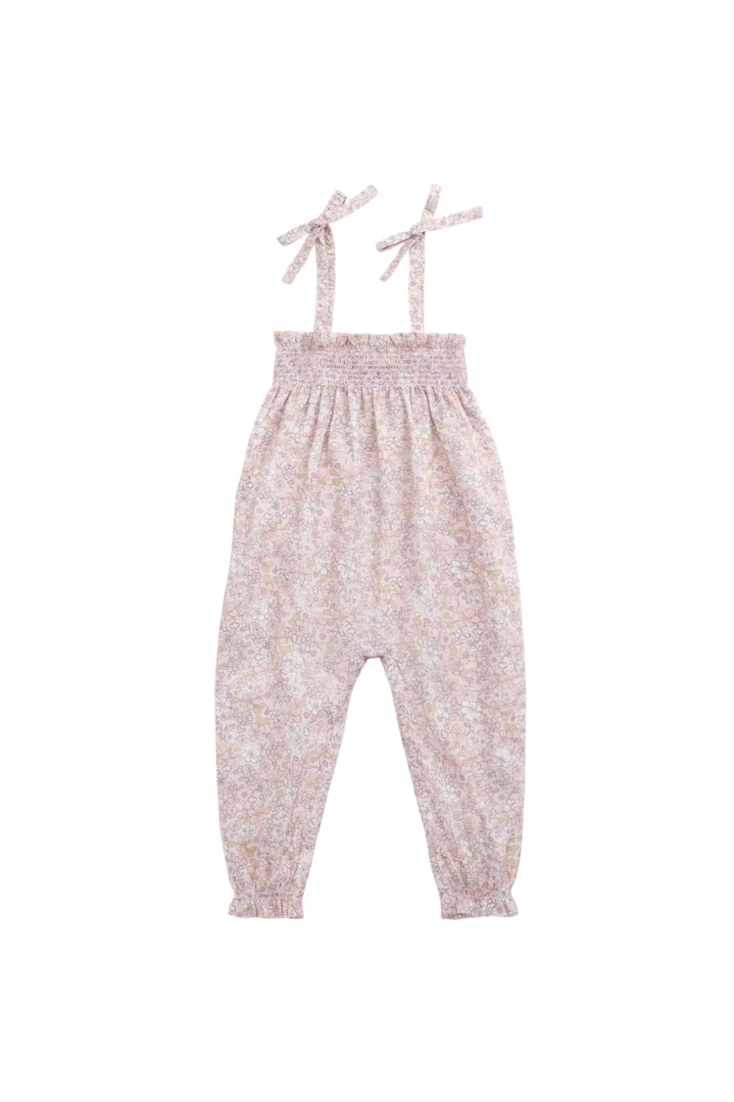 Organic Cotton Summer Playsuit - Chloe Mauve