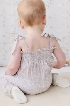 Organic Cotton Summer Playsuit - Chloe Lavender
