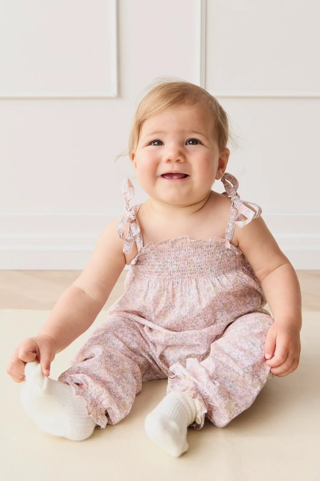 Organic Cotton Summer Playsuit - Chloe Mauve
