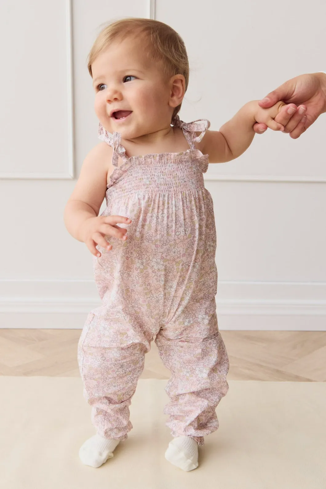 Organic Cotton Summer Playsuit - Chloe Mauve