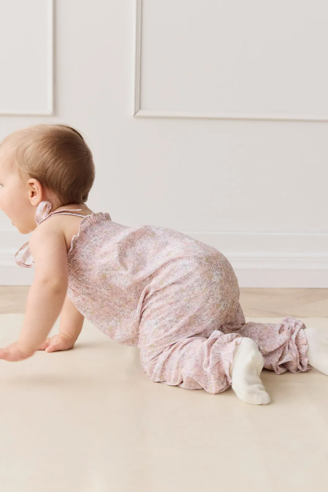 Organic Cotton Summer Playsuit - Chloe Mauve