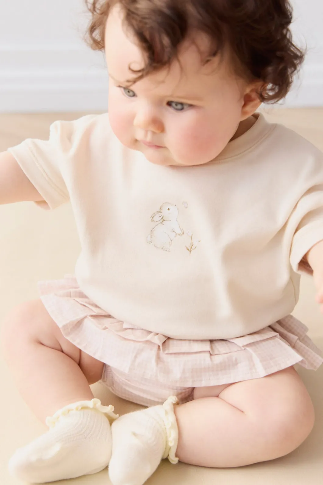 Organic Cotton Sydney Bloomer - Mini Woven Gingham Violet