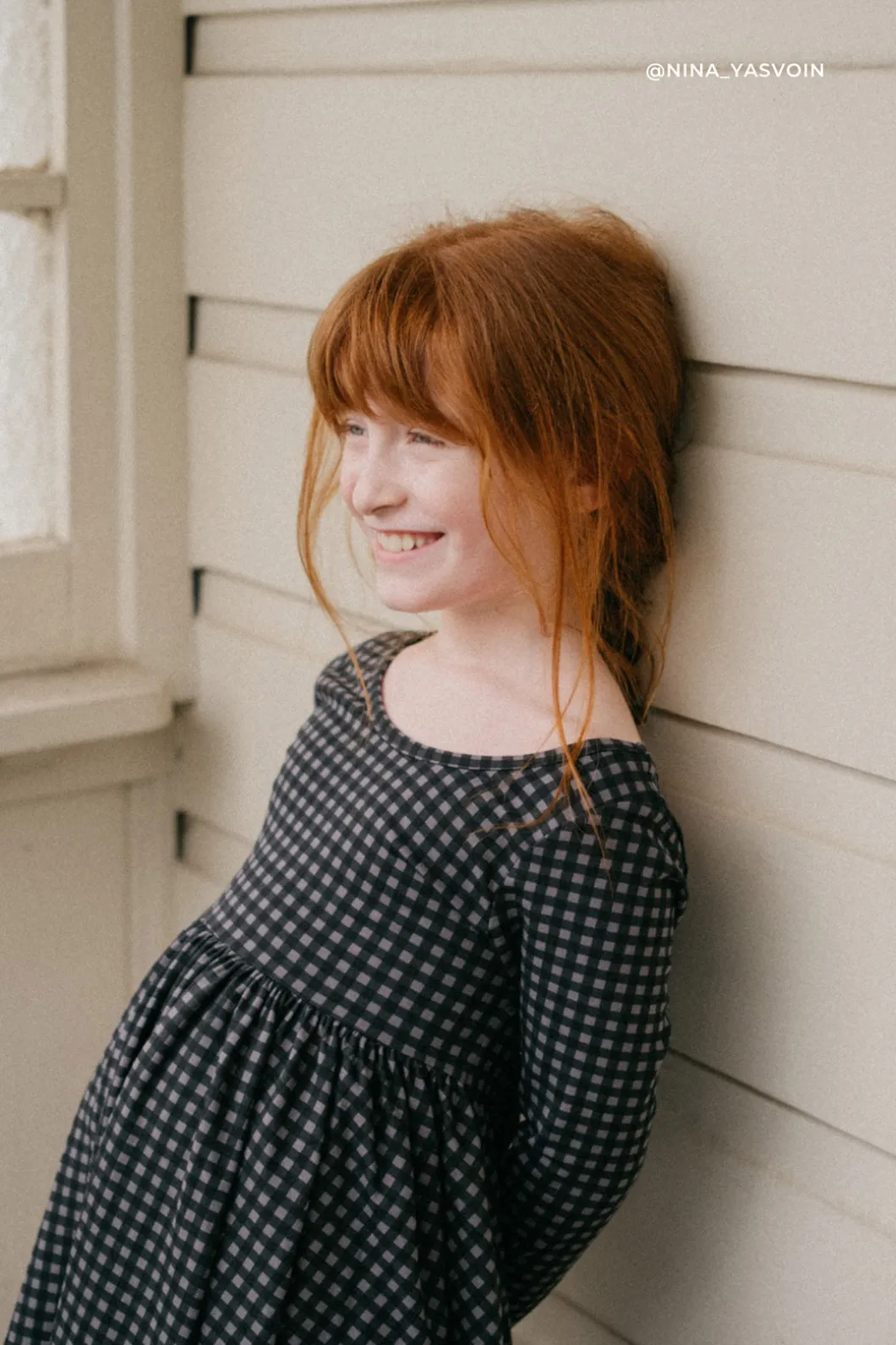 Organic Cotton Tallulah Dress - Gingham Night