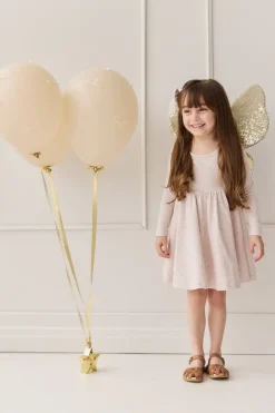 Organic Cotton Tallulah Dress - Simple Flowers Lilac