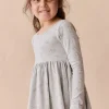 Organic Cotton Tallulah Dress - Petite Fleur Blue