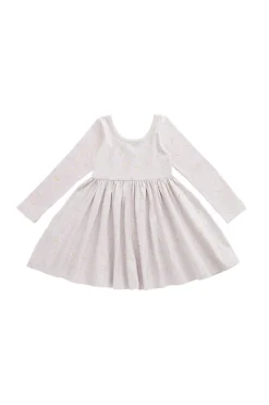 Organic Cotton Tallulah Dress - Simple Flowers Lilac