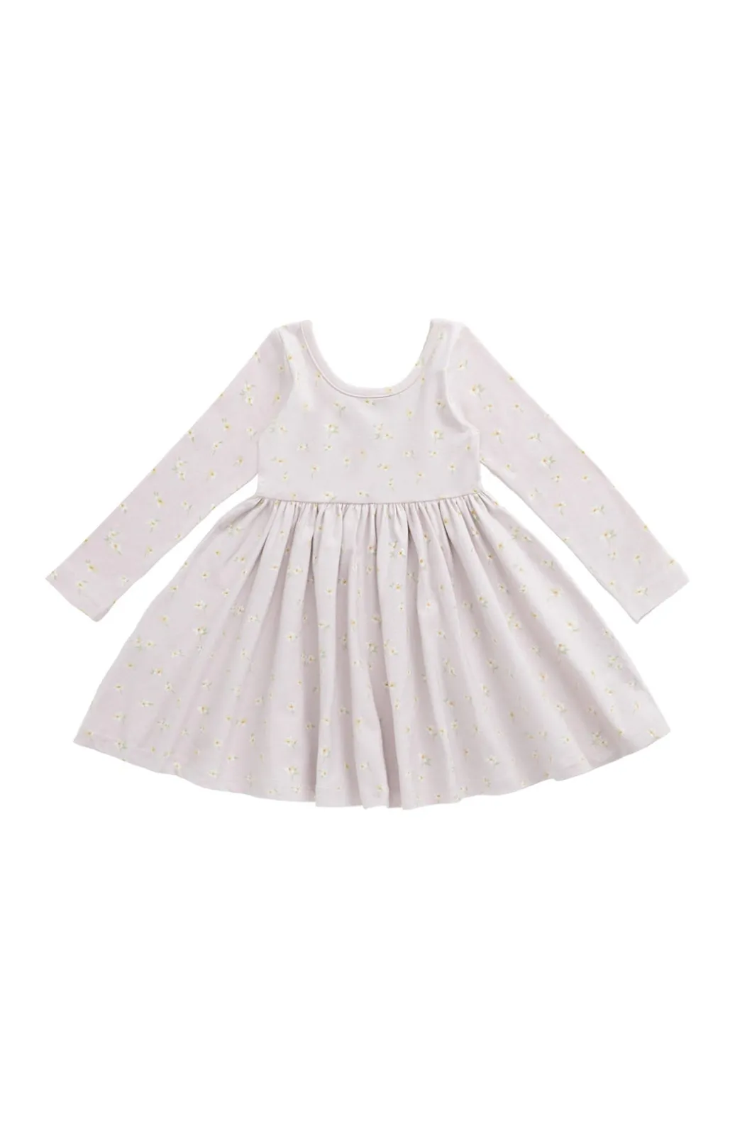 Organic Cotton Tallulah Dress - Simple Flowers Lilac