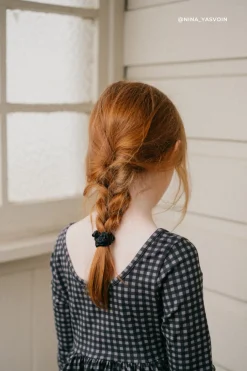 Organic Cotton Tallulah Dress - Gingham Night