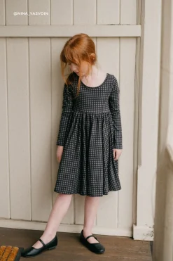 Organic Cotton Tallulah Dress - Gingham Night