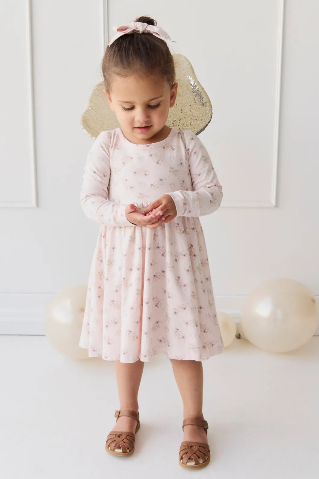 Organic Cotton Tallulah Dress - Sweet Pea Floral