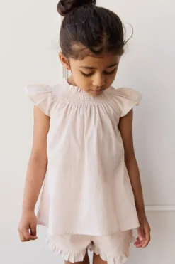 Organic Cotton Tamara Top - Mini Woven Gingham Violet