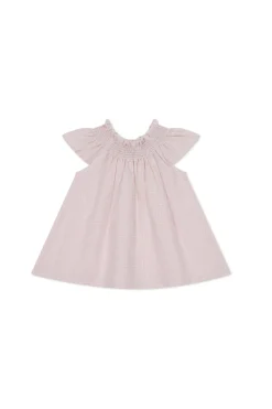 Organic Cotton Tamara Top - Mini Woven Gingham Violet