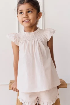 Organic Cotton Tamara Top - Mini Woven Gingham Violet