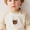 Organic Cotton Tao Sweatshirt - Biscuit/Cloud Bobbie Bear