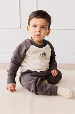 Organic Cotton Tao Sweatshirt - Pinecone/Cloud Sasha Puppy