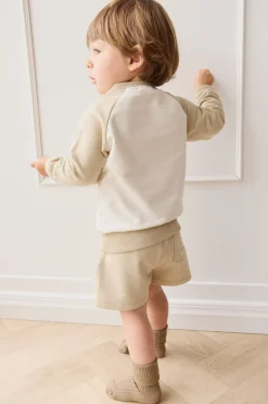 Organic Cotton Tao Sweatshirt - Biscuit/Cloud Bobbie Bear