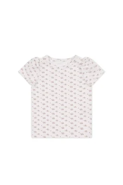 Organic Cotton Tasha Top - Rose Floral Pink