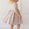 Organic Cotton Tulip Dress - Amber Floral Lilac Ash