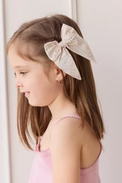 Organic Cotton Voile Bow - Azra Slightly Pink