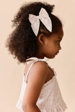 Organic Cotton Voile Bow - Grace Floral