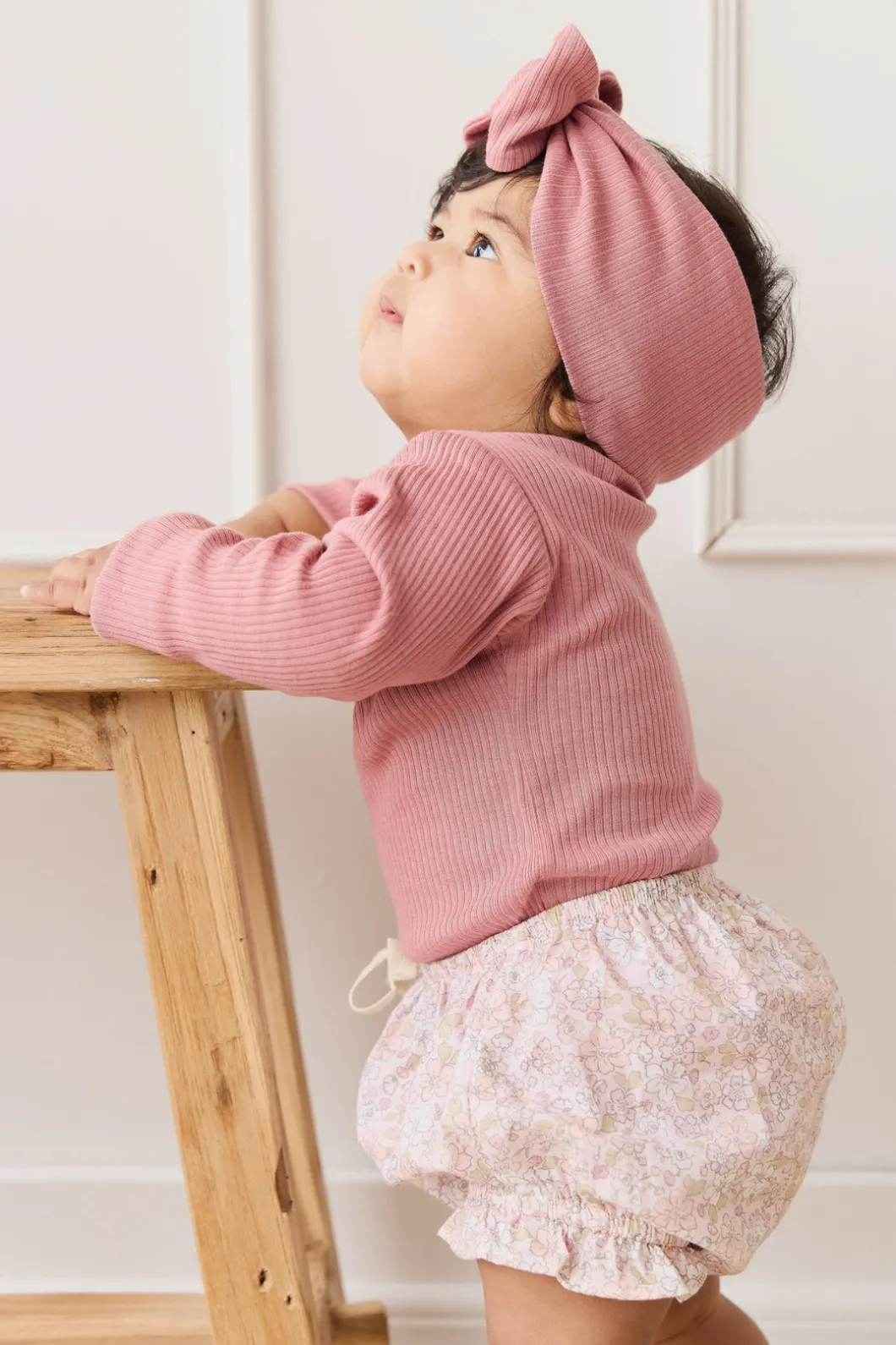 Organic Cotton Voile Frill Bloomer - Chloe Mauve