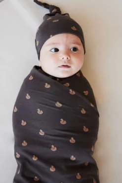 Organic Cotton Wrap Blanket - Fox Cubs Wolf