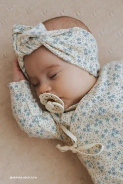 Organic Cotton Wrap Onepiece - Adnola Floral