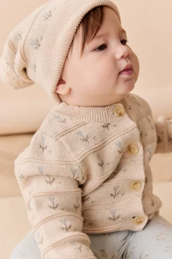 Penny Cardigan - Penny Flower Jacquard Dawn