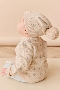 Penny Cardigan - Penny Flower Jacquard Dawn