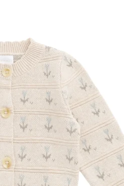 Penny Cardigan - Penny Flower Jacquard Dawn