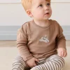 Pima Cotton Arnold Long Sleeve Top - Tiger Sasha Puppy