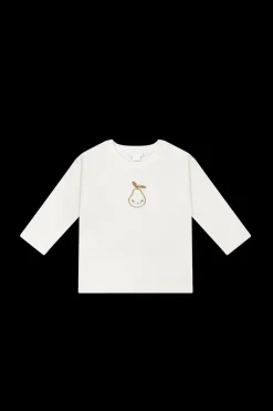Pima Cotton Arnold Long Sleeve Top - Milk