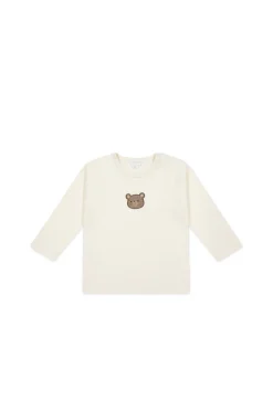 Pima Cotton Arnold Long Sleeve Top - Cloud Bear
