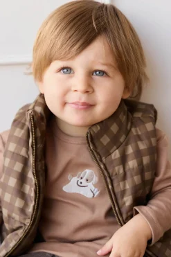 Pima Cotton Arnold Long Sleeve Top - Tiger Sasha Puppy