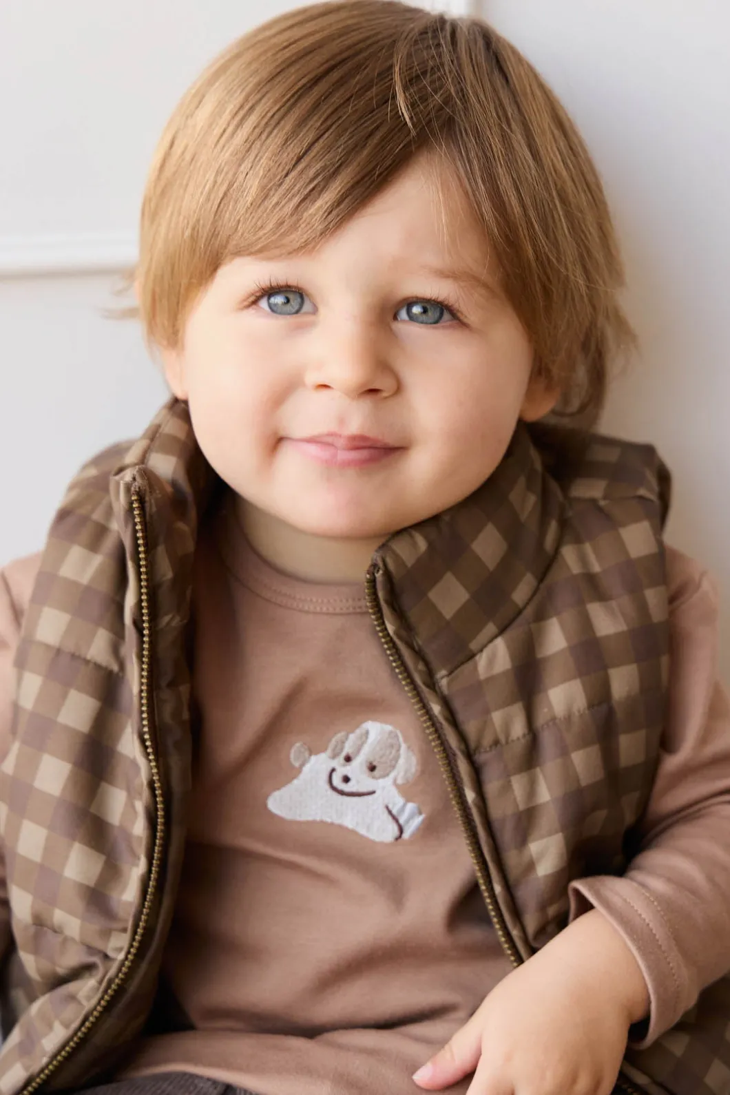 Pima Cotton Arnold Long Sleeve Top - Tiger Sasha Puppy