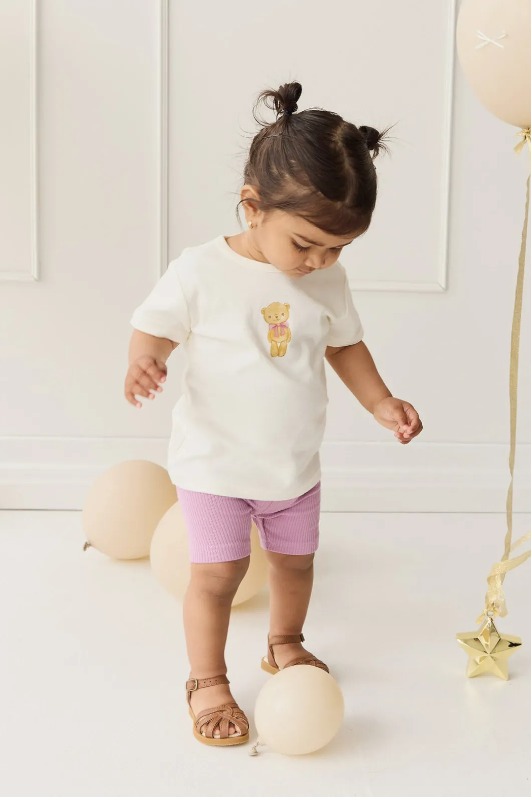 Pima Cotton Aude Tee - Cloud Little Georgie